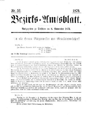 Bezirks-Amtsblatt Mittwoch 8. November 1876