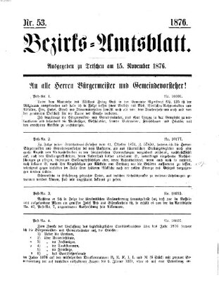 Bezirks-Amtsblatt Mittwoch 15. November 1876