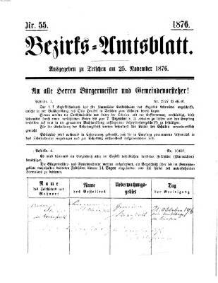 Bezirks-Amtsblatt Samstag 25. November 1876