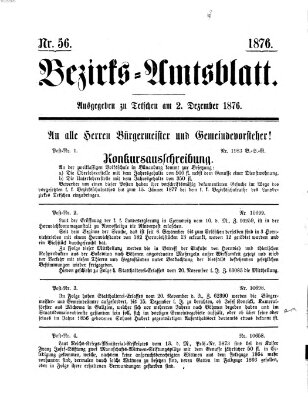 Bezirks-Amtsblatt Samstag 2. Dezember 1876