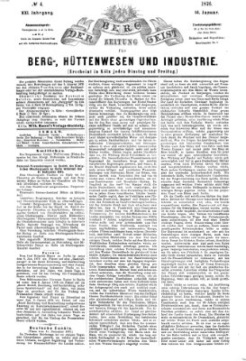 Der Berggeist Freitag 14. Januar 1876