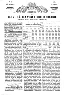 Der Berggeist Dienstag 25. Januar 1876