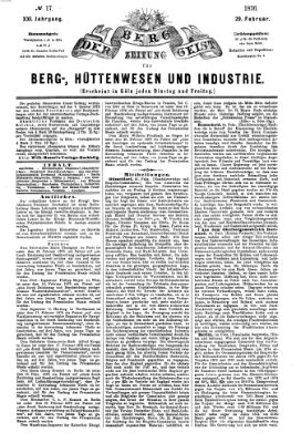 Der Berggeist Dienstag 29. Februar 1876