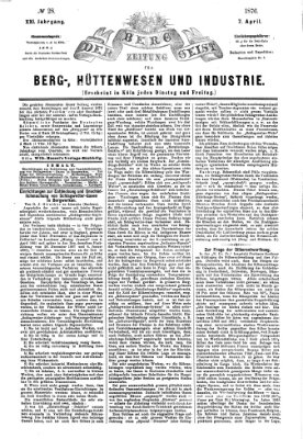 Der Berggeist Freitag 7. April 1876