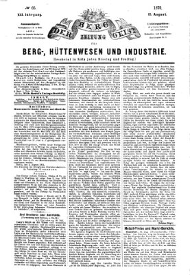 Der Berggeist Dienstag 15. August 1876