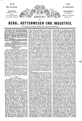 Der Berggeist Dienstag 12. September 1876