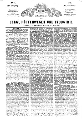 Der Berggeist Freitag 15. September 1876