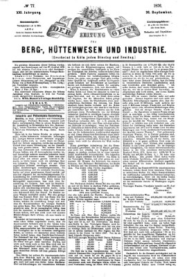 Der Berggeist Dienstag 26. September 1876