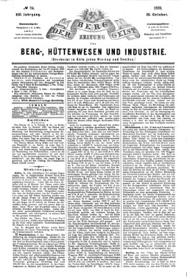 Der Berggeist Freitag 20. Oktober 1876