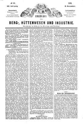 Der Berggeist Freitag 10. November 1876
