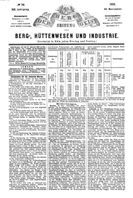 Der Berggeist Freitag 24. November 1876