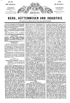 Der Berggeist Freitag 29. Dezember 1876