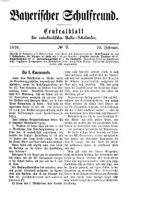 Bayerischer Schulfreund Dienstag 29. Februar 1876