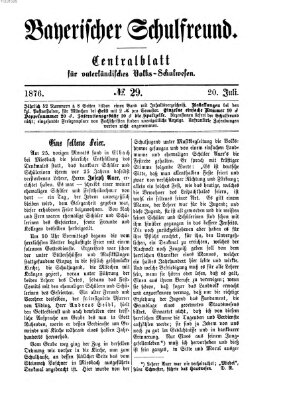 Bayerischer Schulfreund Donnerstag 20. Juli 1876