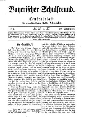 Bayerischer Schulfreund Sonntag 10. September 1876