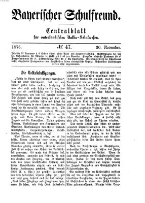 Bayerischer Schulfreund Donnerstag 30. November 1876