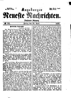 Augsburger neueste Nachrichten Freitag 28. April 1876