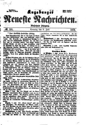 Augsburger neueste Nachrichten Sonntag 9. Juli 1876