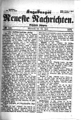 Augsburger neueste Nachrichten Mittwoch 19. Juli 1876