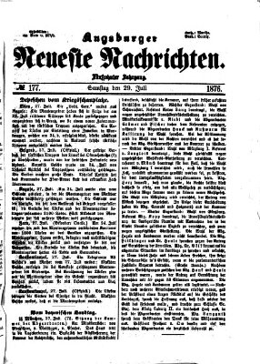 Augsburger neueste Nachrichten Samstag 29. Juli 1876