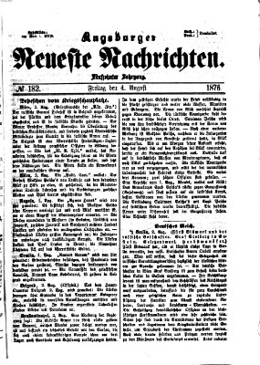 Augsburger neueste Nachrichten Freitag 4. August 1876