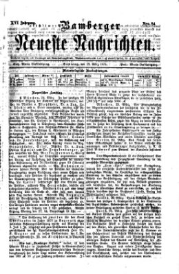 Bamberger neueste Nachrichten Samstag 25. März 1876