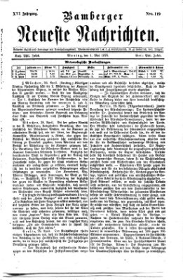 Bamberger neueste Nachrichten Montag 1. Mai 1876