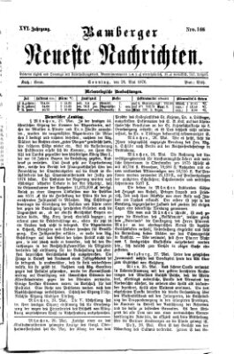 Bamberger neueste Nachrichten Sonntag 28. Mai 1876