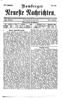 Bamberger neueste Nachrichten Freitag 28. Juli 1876