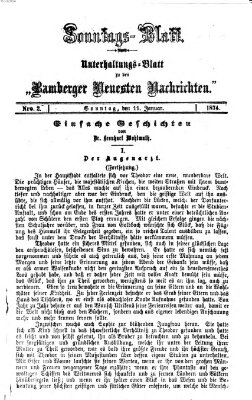 Bamberger neueste Nachrichten. Sonntagsblatt : Unterhaltungs-Beilage zu den "Bamberger neueste Nachrichten" (Bamberger neueste Nachrichten) Sonntag 11. Januar 1874