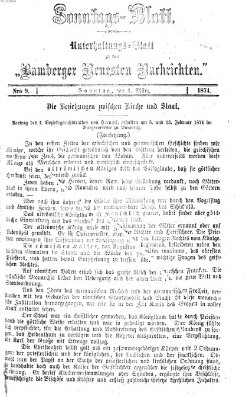 Bamberger neueste Nachrichten. Sonntagsblatt : Unterhaltungs-Beilage zu den "Bamberger neueste Nachrichten" (Bamberger neueste Nachrichten) Sonntag 1. März 1874