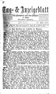 Tag- und Anzeigeblatt für Kempten und das Allgäu Samstag 13. Mai 1876