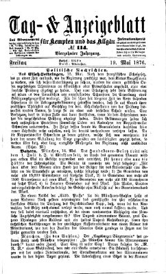 Tag- und Anzeigeblatt für Kempten und das Allgäu Freitag 19. Mai 1876