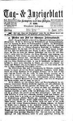 Tag- und Anzeigeblatt für Kempten und das Allgäu Freitag 9. Juni 1876