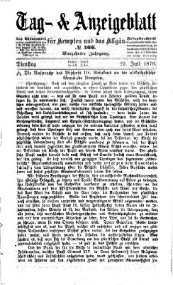 Tag- und Anzeigeblatt für Kempten und das Allgäu Dienstag 25. Juli 1876