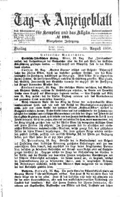 Tag- und Anzeigeblatt für Kempten und das Allgäu Freitag 25. August 1876