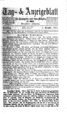 Tag- und Anzeigeblatt für Kempten und das Allgäu Dienstag 5. September 1876