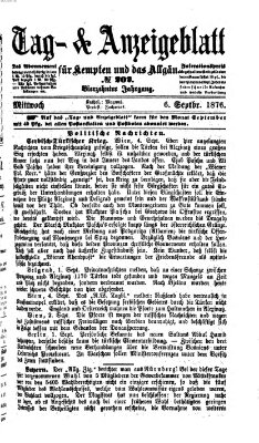 Tag- und Anzeigeblatt für Kempten und das Allgäu Mittwoch 6. September 1876