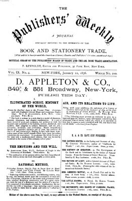 Publishers' weekly Samstag 22. Januar 1876