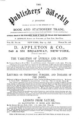 Publishers' weekly Samstag 13. Mai 1876