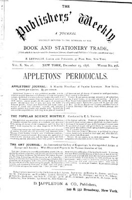Publishers' weekly Samstag 23. Dezember 1876