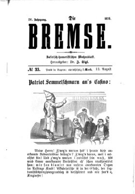 Die Bremse Samstag 12. August 1876