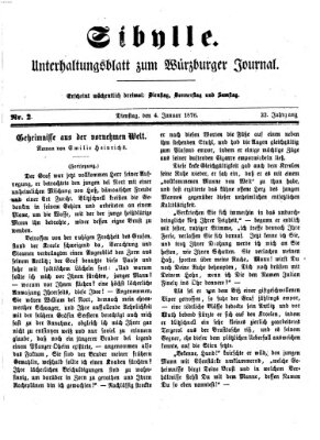 Sibylle (Würzburger Journal) Dienstag 4. Januar 1876