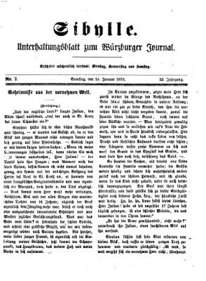 Sibylle (Würzburger Journal) Samstag 15. Januar 1876