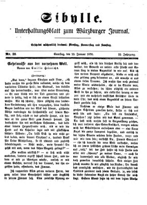 Sibylle (Würzburger Journal) Samstag 22. Januar 1876