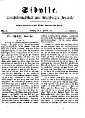 Sibylle (Würzburger Journal) Dienstag 25. Januar 1876