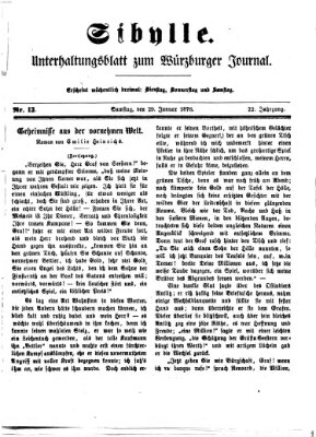 Sibylle (Würzburger Journal) Samstag 29. Januar 1876