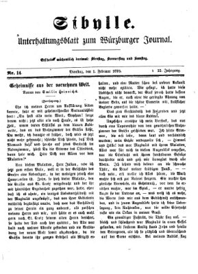 Sibylle (Würzburger Journal) Dienstag 1. Februar 1876