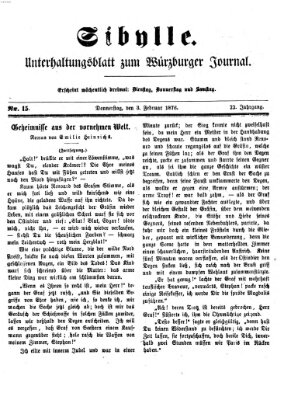 Sibylle (Würzburger Journal) Donnerstag 3. Februar 1876