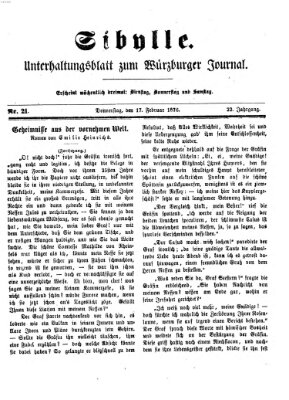 Sibylle (Würzburger Journal) Donnerstag 17. Februar 1876